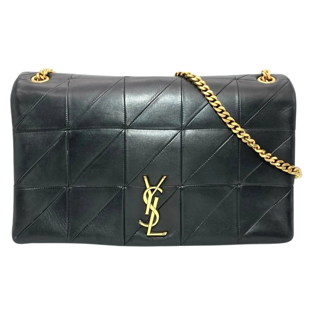 Saint Laurent Jamie Chain Shoulder Bag, Lambskin, Black, Gold Hardware, Women's